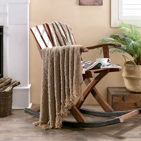 Örgü Koltuk Şalı Throw VİZON